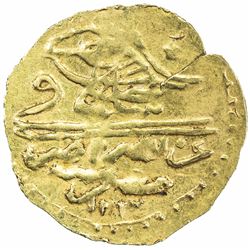 EGYPT: Napoleonic Occupation, 1798-1801, AR 1/2 zeri mahbub (1.28g), Misr, AH1203 (frozen). EF-AU