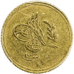 EGYPT: Abdul Mejid, 1839-1861, AV 100 qirsh, Misr, AH1255 year 1. PCGS EF45