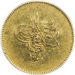 EGYPT: Abdul Mejid, 1839-1861, AV 100 qirsh, Misr, AH1255 year 11. PCGS AU50