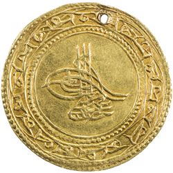 TURKEY: Abdul Hamid I, 1774-1789, AV 1 1/2 altin (4.41g), Islambul, AH1187 year 11. EF