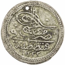 TURKEY: Mustafa IV, 1807-1808, AR 10 para (3.28g), Kostantiniye, AH1222 year 1. VF