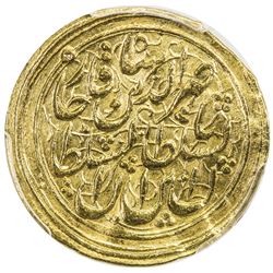 QAJAR: Nasir al-Din Shah, 1848-1896, AV toman, Tabriz, AH(12)66. PCGS AU