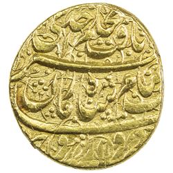 DURRANI: Shah Zaman, 1793-1801, AV mohur (10.89g), Ahmadshahi, AH1208. EF