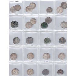 MEDIEVAL ISLAMIC:LOT of 25 silver dirhams