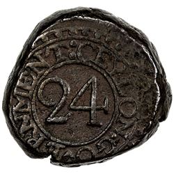 CEYLON: AR 1/24 rixdollar (26.25g), 1801. VF