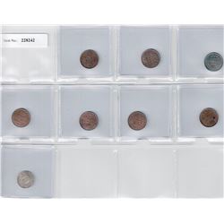 CEYLON:LOT of 7 copper half farthings