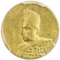 IRAN: Muzaffar al-Din Shah, 1896-1907, AV 2000 dinars, Tehran, ND. PCGS AU