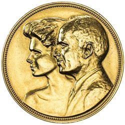 JORDAN: Hussain Ibn Talal, 1952-1999, AV medal (26.95g), 1988/AH1408