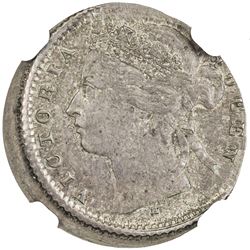 STRAITS SETTLEMENTS: Victoria, 1837-1901, AR 10 cents, 1882-H. NGC MS62