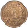 Image 2 : STRAITS SETTLEMENTS: Edward VII, 1901-1910, AE cent, 1908. NGC MS63