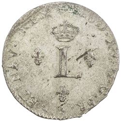 FRANCE: Louis XV, 1715-1774, BI 2 sols (2.16g), Paris, 1761-A. AU