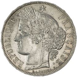 FRANCE: Third Republic, AR 5 francs, Paris, 1870-A. EF-AU