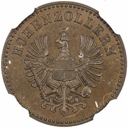 HOHENZOLLERN: Friedrich Wilhelm IV, of Prussia, 1849-1861, AE kreuzer, 1852-A. NGC MS65