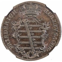 SAXE-GOTHA-ALTENBURG: Friedrich III, 1732-1772, AE 3 pfennig, 1761-LCK. NGC MS65