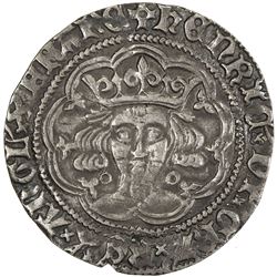 ENGLAND: Henry VI, 1422-1461, 1470-1471, AR groat, ND (1422-30). VF