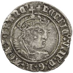 ENGLAND: Henry VIII, 1509-1547, AR groat, ND (1526-44). VF