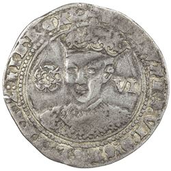 ENGLAND: Edward VI, 1547-1553, AR sixpence, ND (1551-3). F