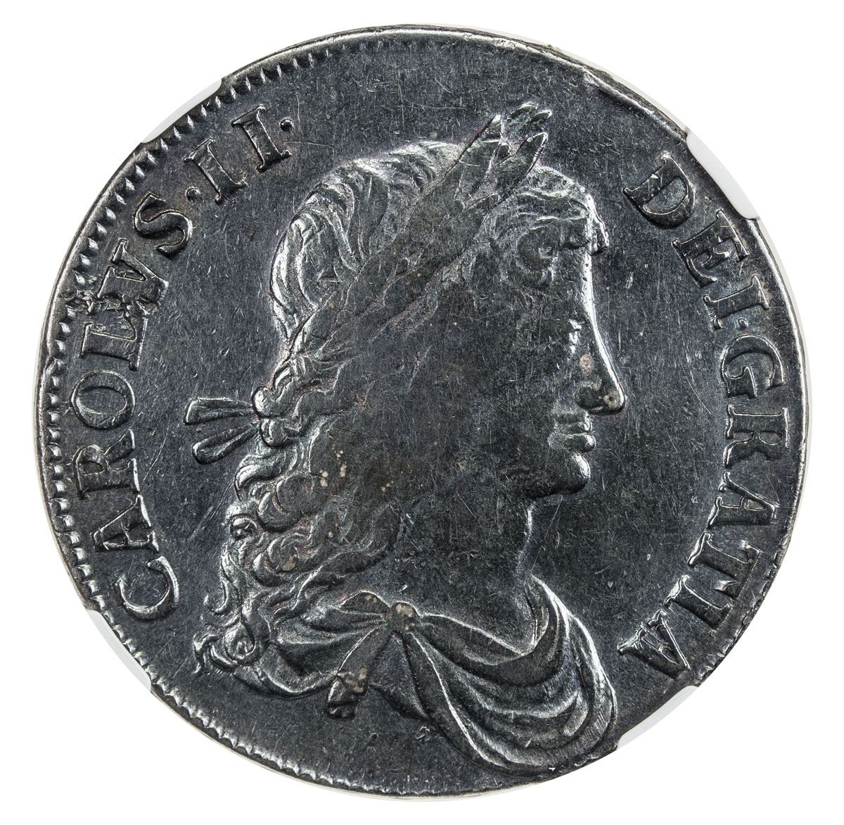 GREAT BRITAIN: Charles II, 1660-1685, AR crown, 1663. NGC VF - Stephen ...