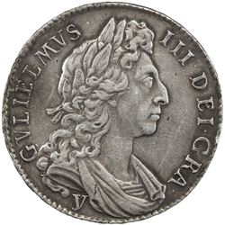 GREAT BRITAIN: William III, 1694-1702, AR half crown, York, 1697. EF