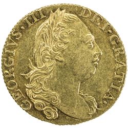 GREAT BRITAIN: George III, 1760-1820, AV guinea, 1820. EF