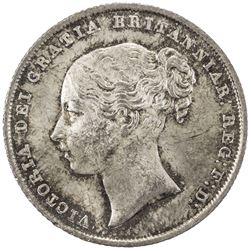 GREAT BRITAIN: Victoria, 1837-1901, AR shilling, 1842. AU