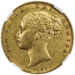 GREAT BRITAIN: Victoria, 1837-1901, AV sovereign, 1838. NGC AU53