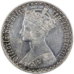 GREAT BRITAIN: Victoria, 1837-1901, AR florin, 1859. EF