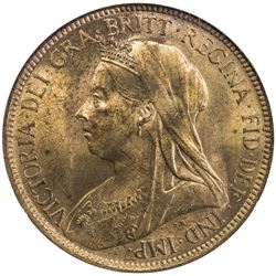 GREAT BRITAIN: Victoria, 1837-1901, AE halfpenny, 1901. NGC MS65