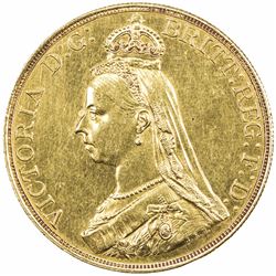 GREAT BRITAIN: Victoria, 1837-1901, AV 5 pounds, 1878, UNC