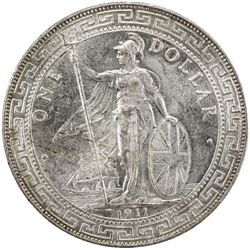 GREAT BRITAIN: George V, 1910-1936, AR trade dollar, 1911-B. UNC