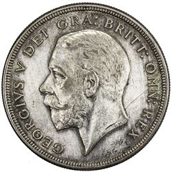 GREAT BRITAIN: George V, 1910-1936, AR crown, 1928. EF-AU