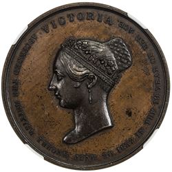 GREAT BRITAIN: Victoria, 1837-1901, AE coronation medal, 1838. NGC MS63