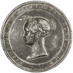 GREAT BRITAIN: Victoria, 1837-1901, white metal medal, 1842. VF