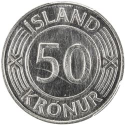 ICELAND: Republic, 50 kronur, 1939-1971. PCGS SP64