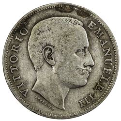 ITALY: Vittorio Emanuele III, 1900-1946, AR lira, 1905-R. F-VF