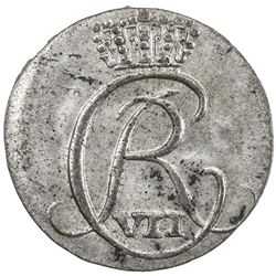 NORWAY: Christian VII, 1766-1808, AR 2 skilling (1.48g), Altona, 1803. EF-AU