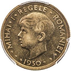 ROMANIA: Michael I, 1927-1930, AE 5 lei, 1930-KN