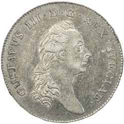 SWEDEN: Gustav III, 1771-1792, AR riksdaler, 1782. EF