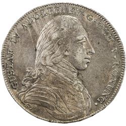 SWEDEN: Gustav IV Adolf, 1792-1809, AR riksdaler, 1801. VF-EF