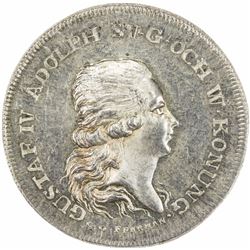 SWEDEN: Gustav IV Adolf, 1792-1809, AR medal (13.26g), 1800, choice UNC