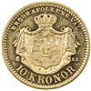 Image 2 : SWEDEN: Oscar II, 1872-1907, AV 10 kronor, 1894. EF