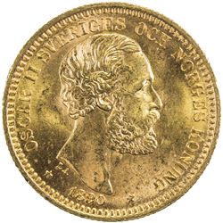 SWEDEN: Oscar II, 1872-1907, AV 20 kronor, 1890. UNC