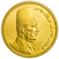 EGYPT: Fuad, 1922-1936, AV 500 piastres, 1922/AH1340. PCGS PF61