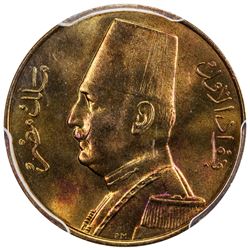 EGYPT: Fuad, 1922-1936, millieme, 1933-H/AH1352. PCGS SP67