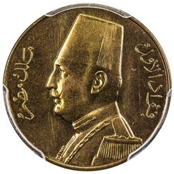 EGYPT: Fuad, 1922-1936, millieme, 1935-H/AH1354. PCGS SP66