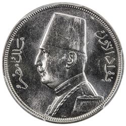 EGYPT: Fuad, 1922-1936, 5 milliemes, 1933-H/AH1352. PCGS SP65