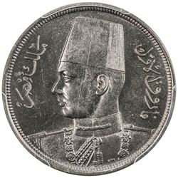 EGYPT: Farouk, 1936-1952, 10 milliemes, 1938/AH1357. PCGS SP65