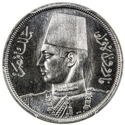 EGYPT: Farouk, 1936-1952, 10 milliemes, 1941/AH1360. PCGS SP65