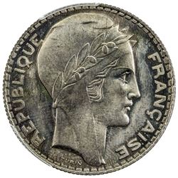 MOROCCO: Mohammed V, 1927-1961, cupro-nickel 10 franc ESSAI, Paris, ND (AH1346, =1927). PCGS SP65