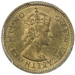 HONG KONG: Elizabeth II, 1952-1997, 5 cents, 1964-H. PCGS MS63